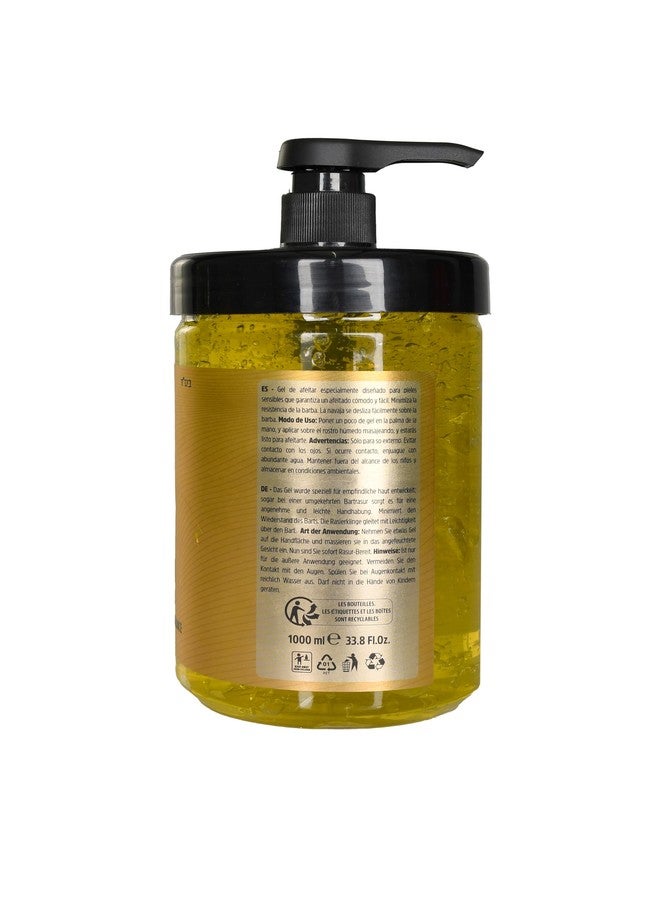 BUMBLE BEE Shaving Gel Softner Non-irritating, All Skin Types, Rich Male Fragance - Smooth and Sophisticated Shaving 33.8 Oz / 1000 ml. Barber Supplies (Yellow) - Image 3